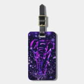Bagage label met olifant (Voorkant verticaal)