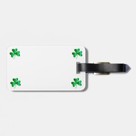 Bagage-Label met Shamrock Design Bagagelabel (Achterkant horizontaal)