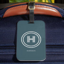 Bagage Label | Modern Eenvoudig Monogram