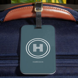 Bagage Label | Modern Eenvoudig Monogram