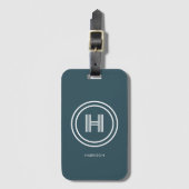 Bagage Label | Modern Eenvoudig Monogram (Voorkant (verticaal))