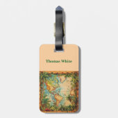 Bagage Label-Personeel Vintage Atlas Bagage Label (Achterkant verticaal)