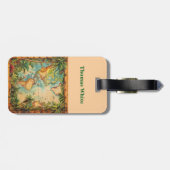 Bagage Label-Personeel Vintage Atlas Bagage Label (Achterkant horizontaal)