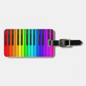 Bagage label Regenboogpianotoetsen (Voorkant horizontaal)