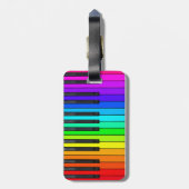 Bagage label Regenboogpianotoetsen (Achterkant verticaal)