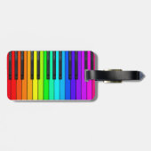 Bagage label Regenboogpianotoetsen (Achterkant horizontaal)