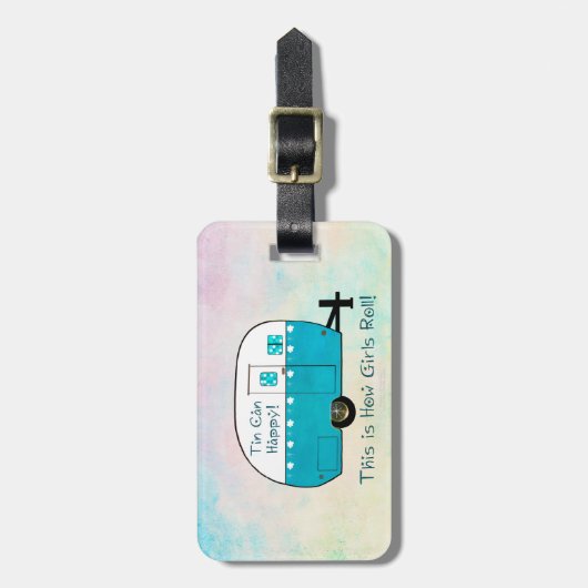 Bagage label | Retro Camper (Voorkant verticaal)