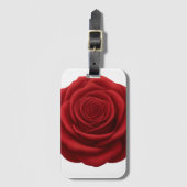 Bagage Label - Rode Roos Bloem (Voorkant (verticaal))