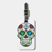 Bagage Label Suiker Schedel (Voorkant verticaal)