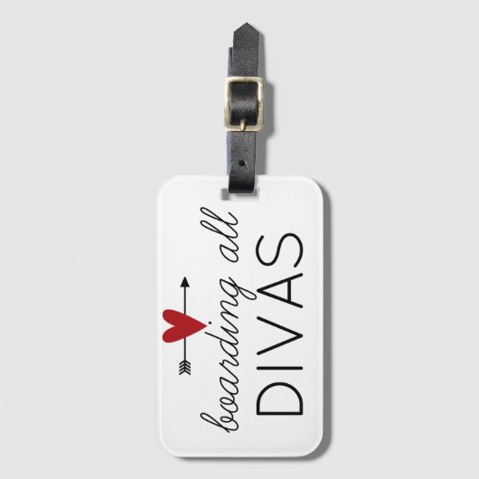 Bagage label voor alle diva's (Voorkant (verticaal))