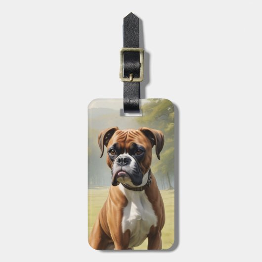 Bagage labels voor Boxer honden (Voorkant verticaal)