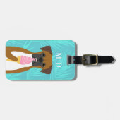 Bagage labels voor Boxer honden (Voorkant horizontaal)