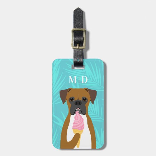 Bagage labels voor Boxer honden (Voorkant verticaal)