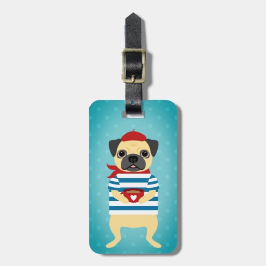 Bagage labels voor Pugs (Voorkant verticaal)