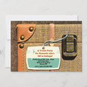 Bagage met Label Uitnodiging (Voorkant)