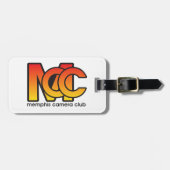 Bagage Moderne Logo met lederriem Bagagelabel (Voorkant horizontaal)