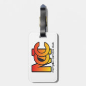 Bagage Moderne Logo met lederriem Bagagelabel (Achterkant verticaal)