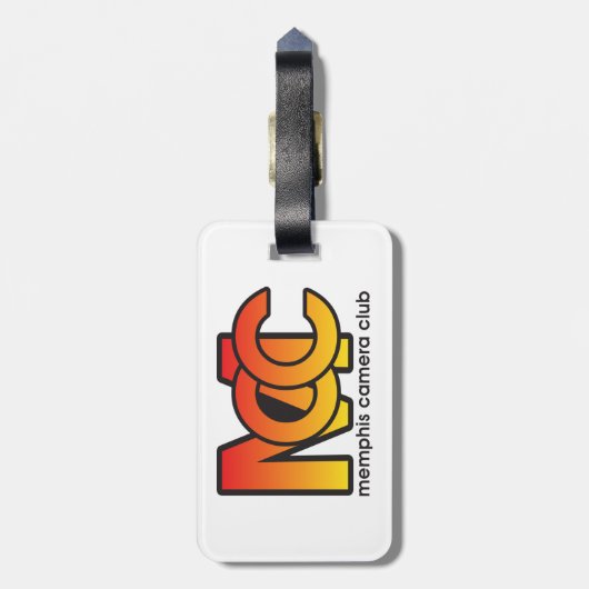 Bagage Moderne Logo met lederriem Bagagelabel (Achterkant verticaal)