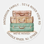  bagage | Nieuw huisadreslabel Sticker (Voorkant)