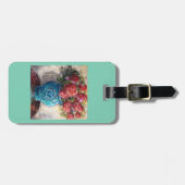 Bagage of label met paars- of buisje bagagelabel (Voorkant horizontaal)