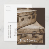  bagage Oude Foto Bewegende Aankondiging Briefkaart (Voorkant / Achterkant)