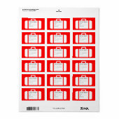 Bagage Reclaim Koffer Label (Full Sheet)