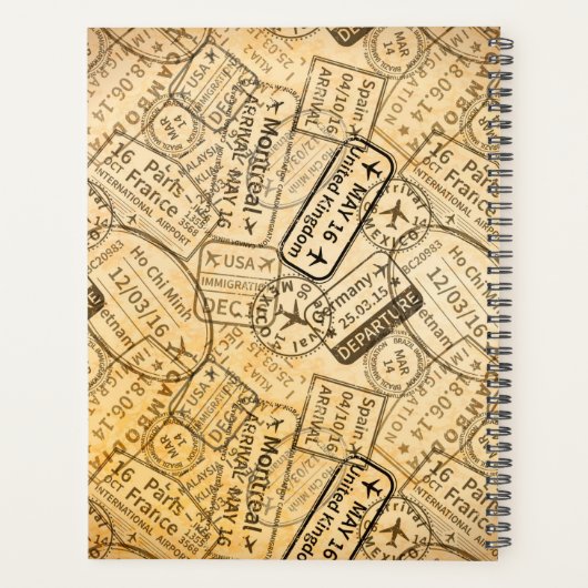 Bagage Reizen Thema Hardcover Spiraal Planner (Achterkant)