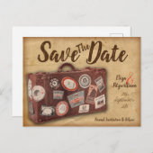 bagage slaat het Briefkaart Datum op (Voorkant / Achterkant)