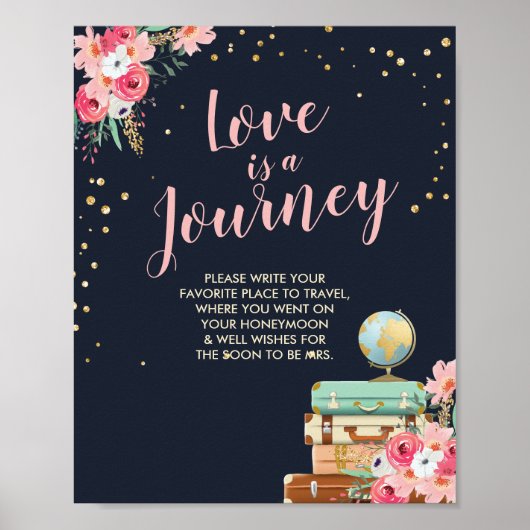 Bagage uit Sign Travel douche Miss to Mrs. Poster (Voorkant)