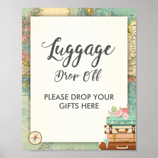 Bagage uit Sign Travel douche Miss to Mrs. Poster (Voorkant)
