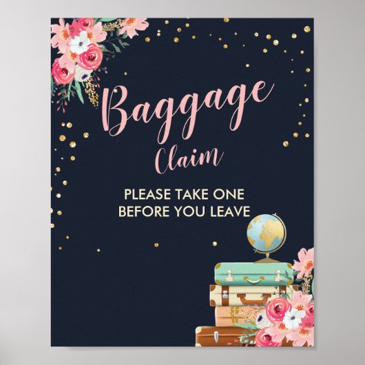 Bagage uit Sign Travel douche Miss to Mrs. Poster (Voorkant)