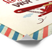 Bagage valt af van Sign Airplane Birthday Baby Boy Poster (Hoek)