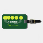 Bagage van de tennisser bagagelabel (Voorkant horizontaal)