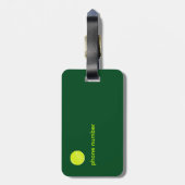 Bagage van de tennisser bagagelabel (Achterkant verticaal)