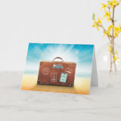 Bagage...verpakt en klaar om te gaan, kaart (Gele Bloem)