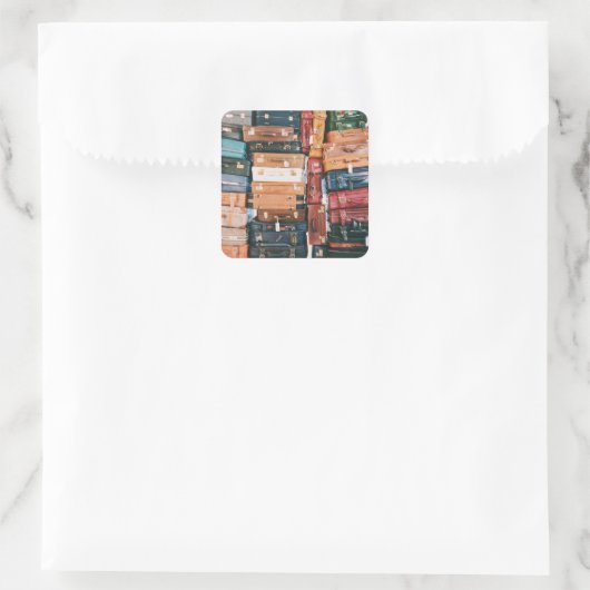  bagage vierkante sticker (Tas)