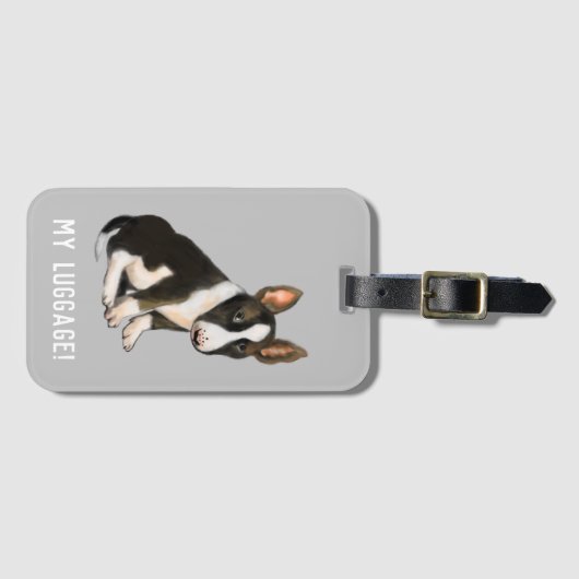 Bagage voor bagagelabel van stierenbezittingen (Voorkant (horizontaal))