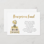 Bagage + Wereldbol Honeymoon Fund bijlage kaart (Voorkant / Achterkant)