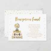 Bagage + Wereldbol Honeymoon Fund bijlage kaart (Voorkant / Achterkant)