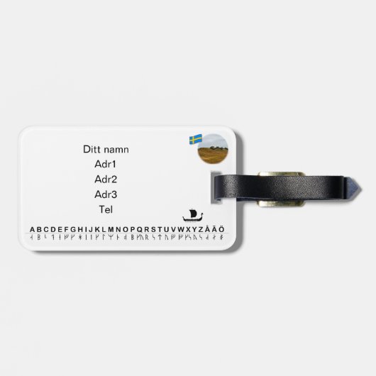 Bagagebricka — Kungshögarna Bagagelabel (Achterkant horizontaal)