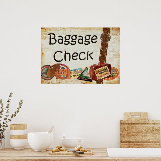 Bagagechequebord Poster (Keuken)