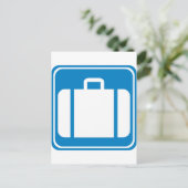 Bagagecontrole / Aanvraagtekens Briefkaart (Staand voorkant)