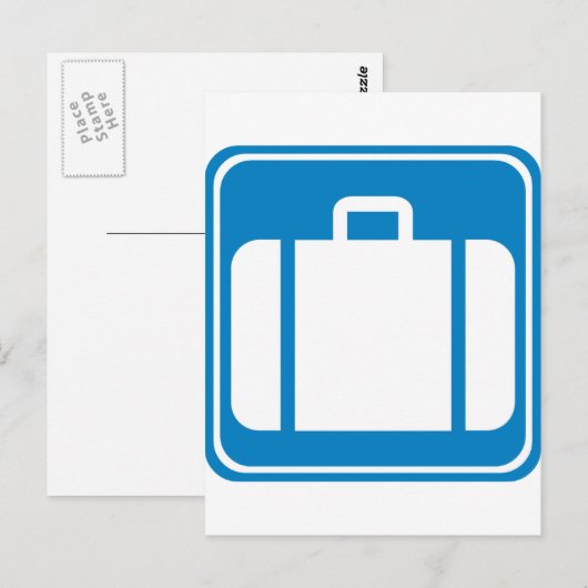 Bagagecontrole / Aanvraagtekens Briefkaart (Voorkant / Achterkant)