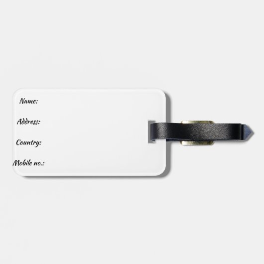 Bagagelabel (Achterkant horizontaal)