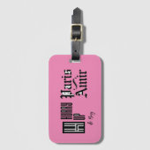 Bagagelabel (Voorkant (verticaal))