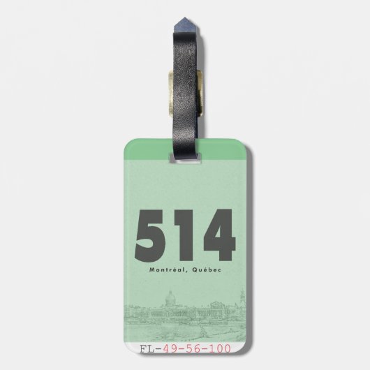  Bagagelabel (Achterkant verticaal)