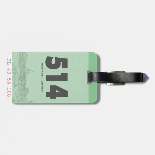  Bagagelabel (Achterkant horizontaal)