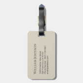 Bagagelabel (Achterkant verticaal)