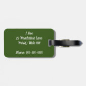 Bagagelabel (Achterkant horizontaal)