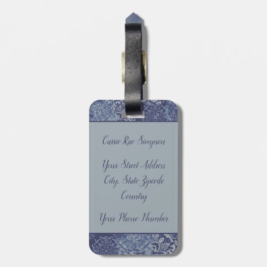 Bagagelabel (Achterkant verticaal)